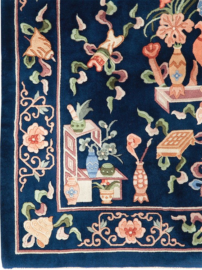 Vintage Chinese Carpet, No.29775 - Staging