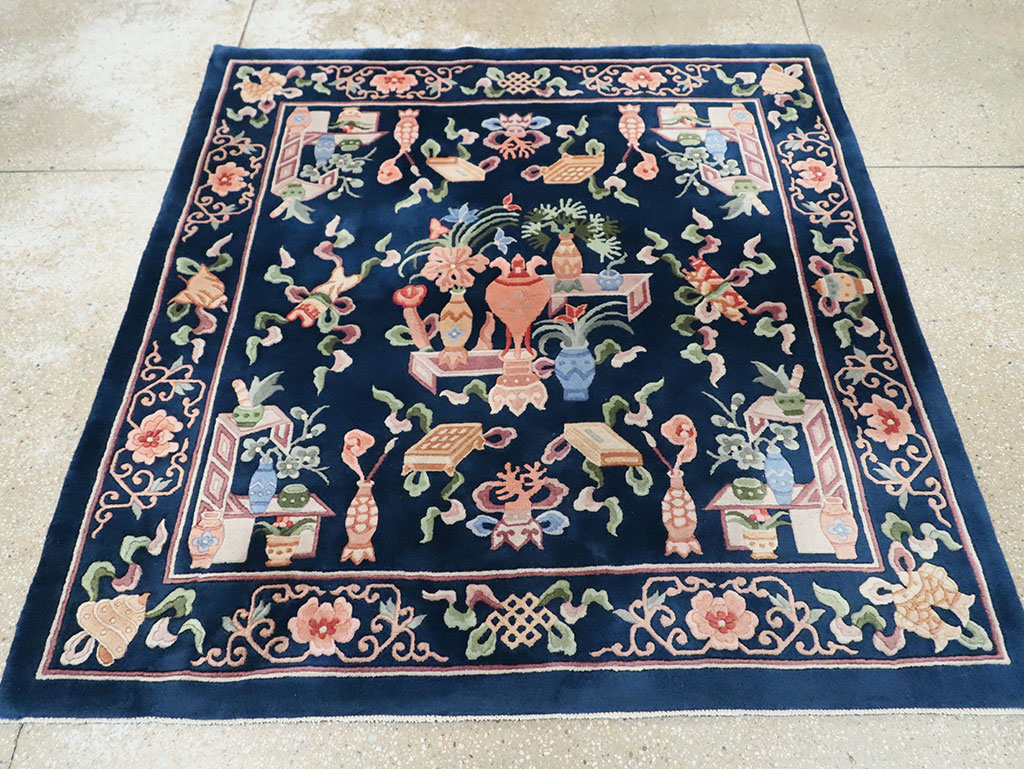 Vintage Chinese Carpet, No.29775 - Staging
