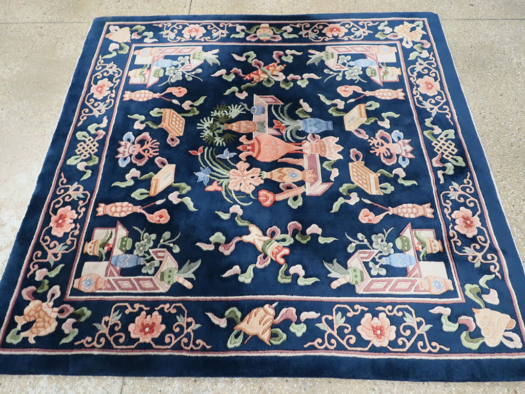Vintage Chinese Carpet, No.29775 - Staging