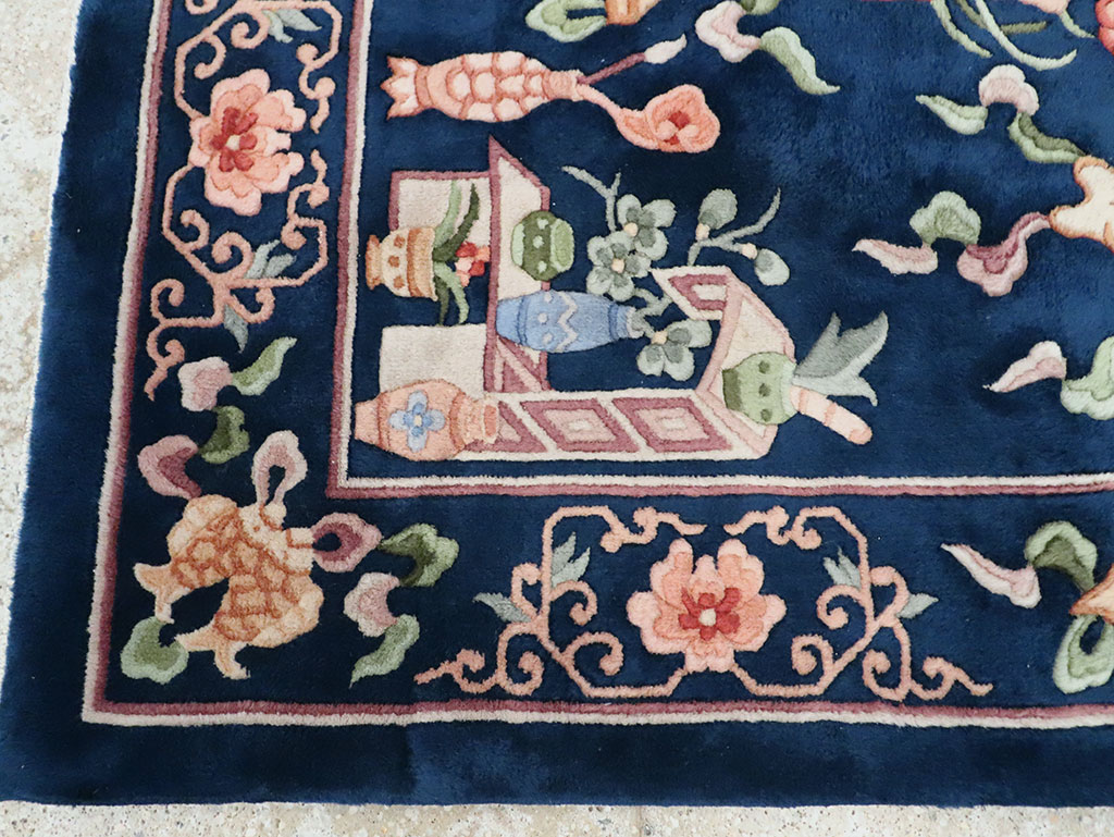 Vintage Chinese Carpet, No.29775 - Staging