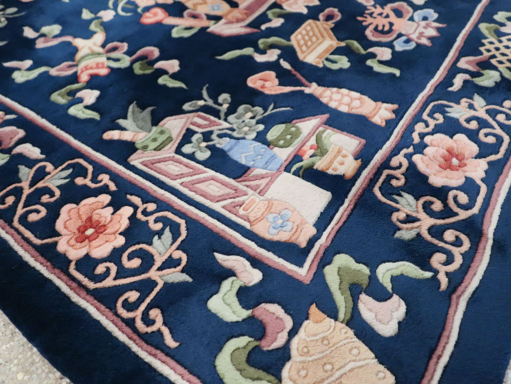 Vintage Chinese Carpet, No.29775 - Staging