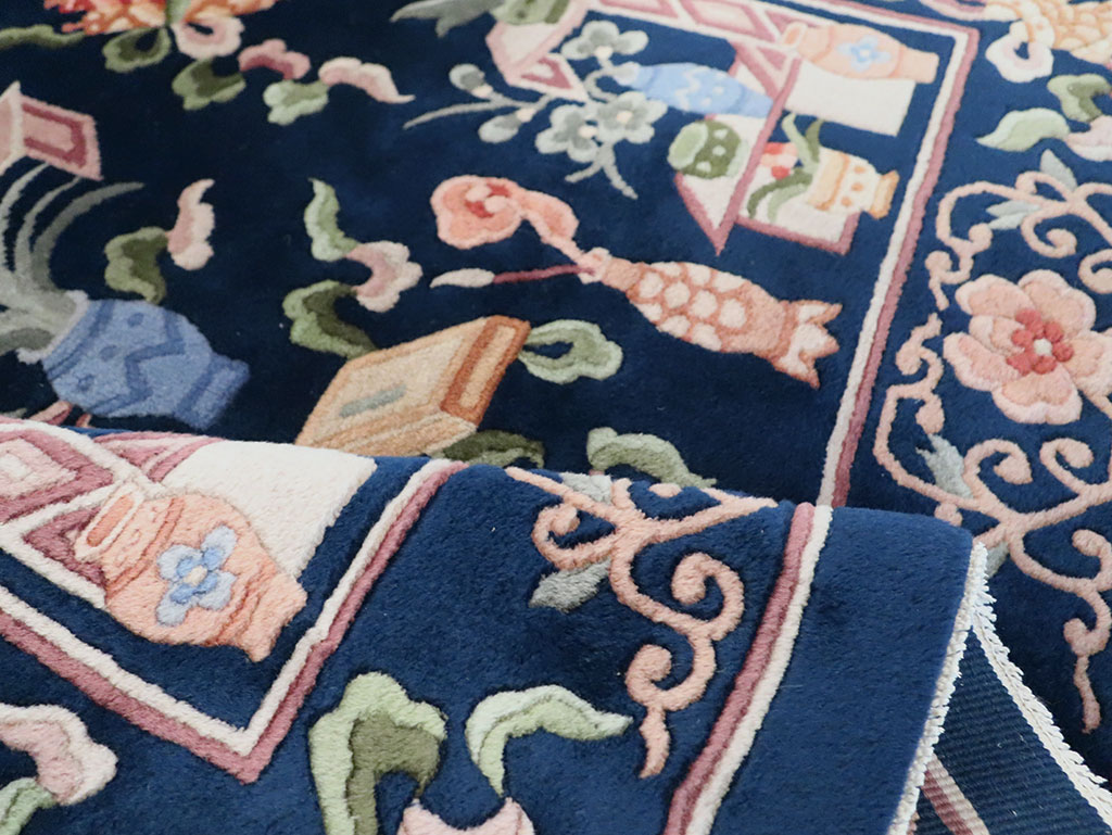 Vintage Chinese Carpet, No.29775 - Staging