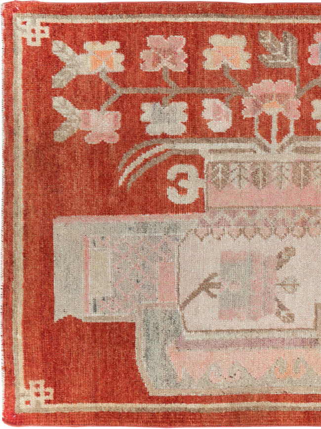 Vintage East Turkestan Pictorial Khotan Runner, No.29780 - Staging