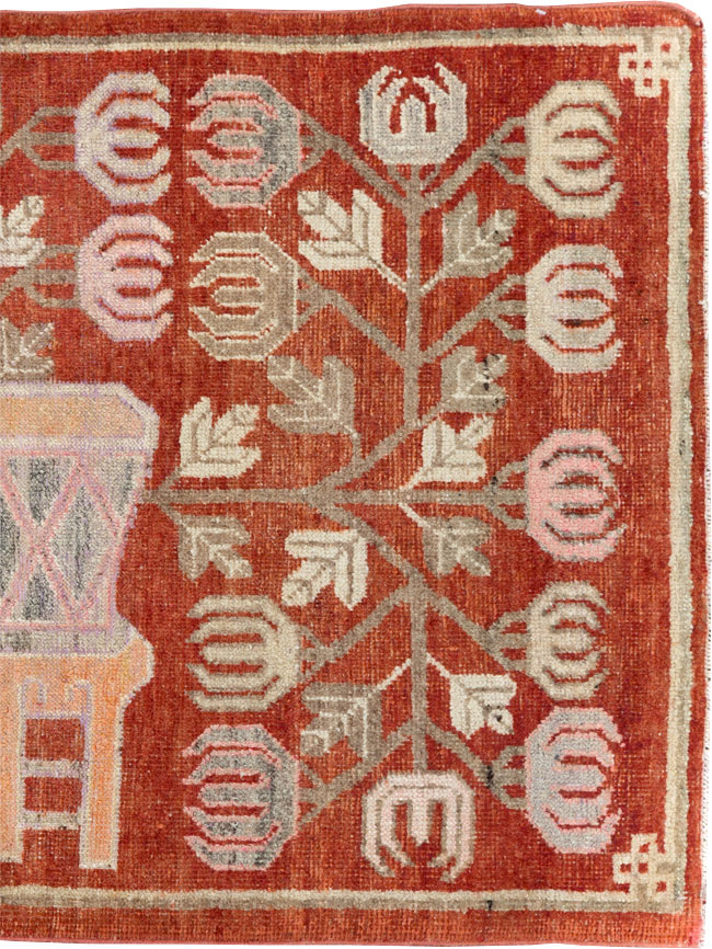 Vintage East Turkestan Pictorial Khotan Runner, No.29780 - Staging