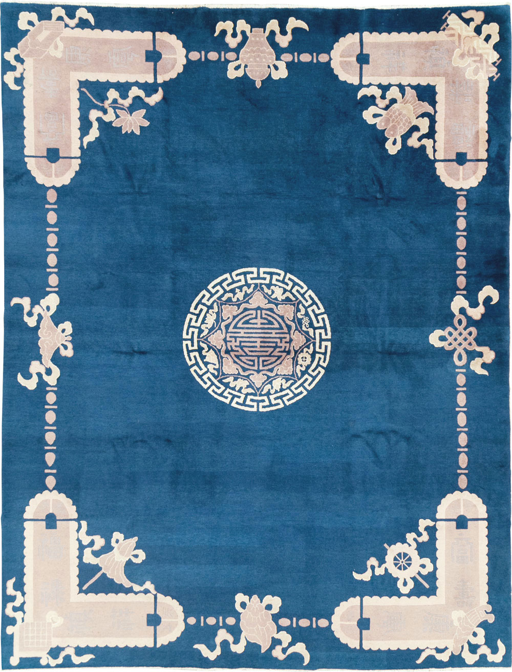 Vintage Chinese Peking Carpet, No.29781 - Staging