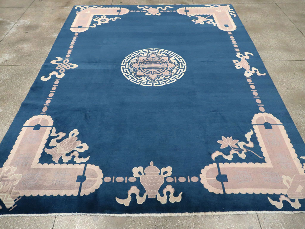 Vintage Chinese Peking Carpet, No.29781 - Staging