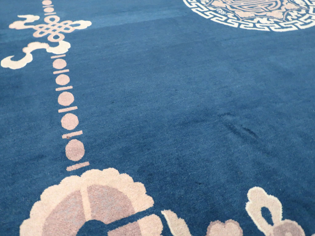 Vintage Chinese Peking Carpet, No.29781 - Staging