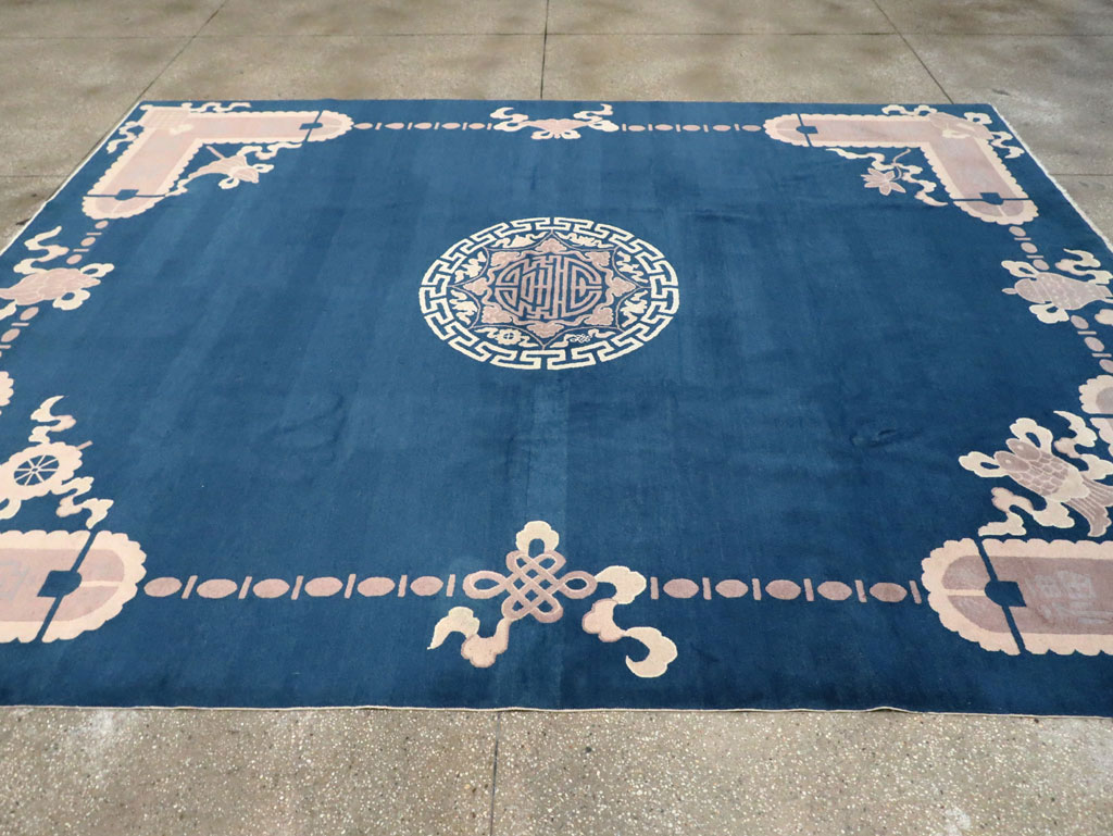 Vintage Chinese Peking Carpet, No.29781 - Staging