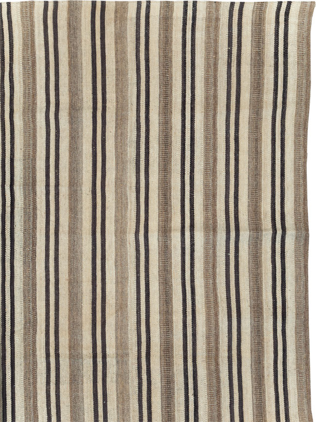 Large Modern Turkish Flatweave Kilim, No.29786 - Staging