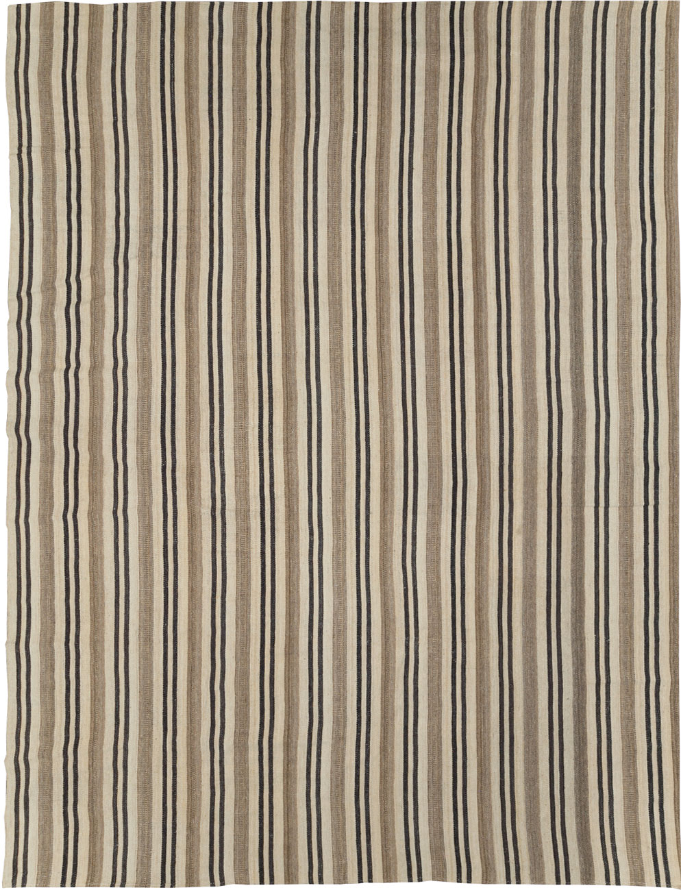 Modern Persian Flatweave Kilim Large Room Size Carpet, No.29788 - Staging