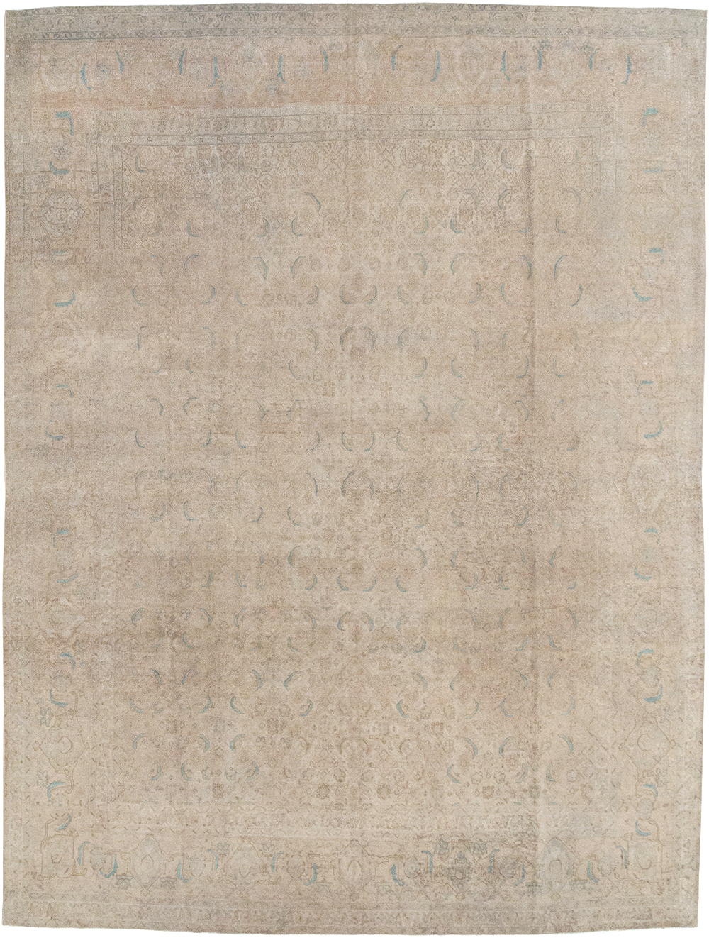 Vintage Persian Mahal Room Size Carpet, No.29794 - Staging