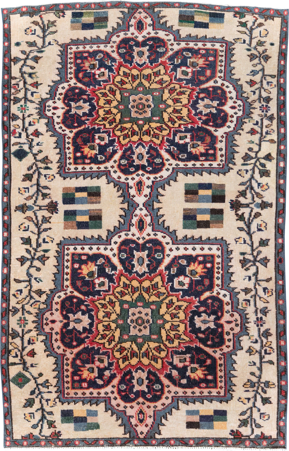 Vintage Turkish Anatolian Throw Rug, No.29801 - Staging