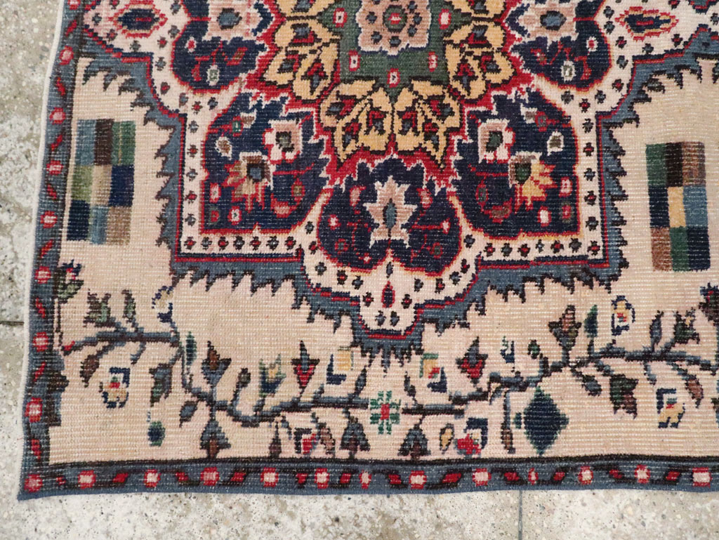 Vintage Turkish Anatolian Throw Rug, No.29801 - Staging