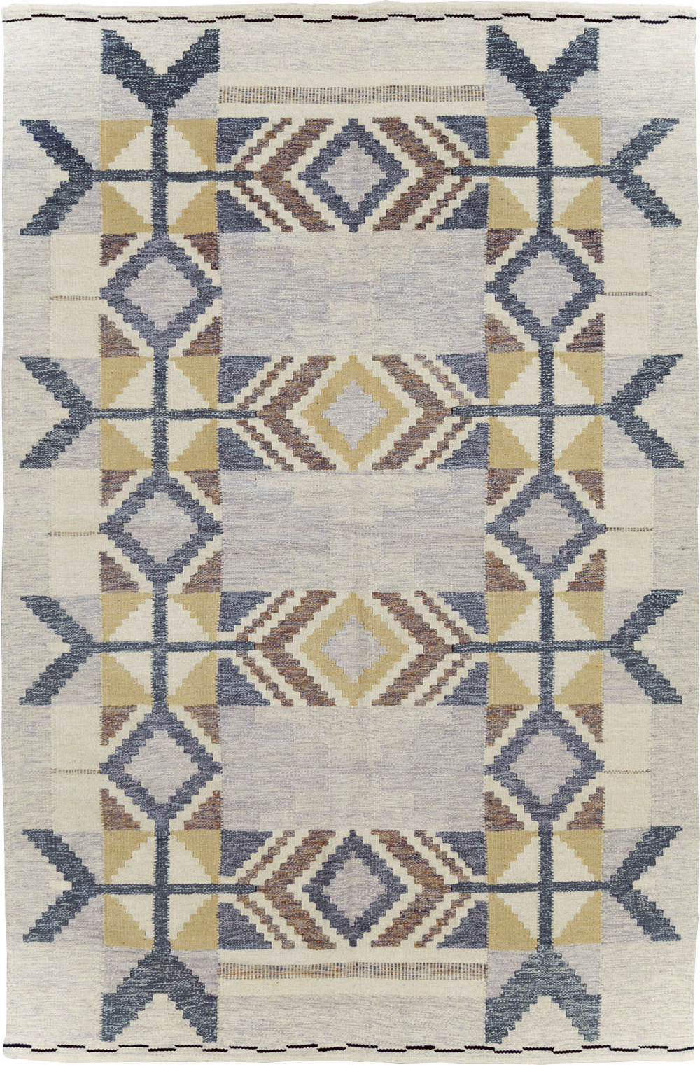 Contemporary Swedish Inspired Turkish Flat-Weave, No.29806 - Staging