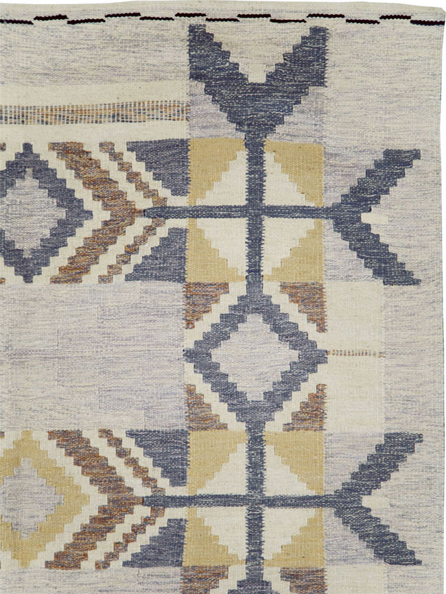 Contemporary Swedish Inspired Turkish Flat-Weave, No.29806 - Staging