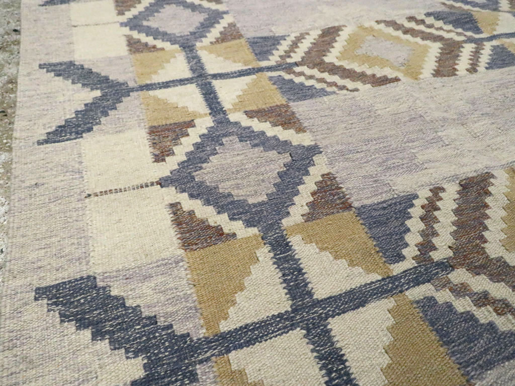 Contemporary Swedish Inspired Turkish Flat-Weave, No.29806 - Staging