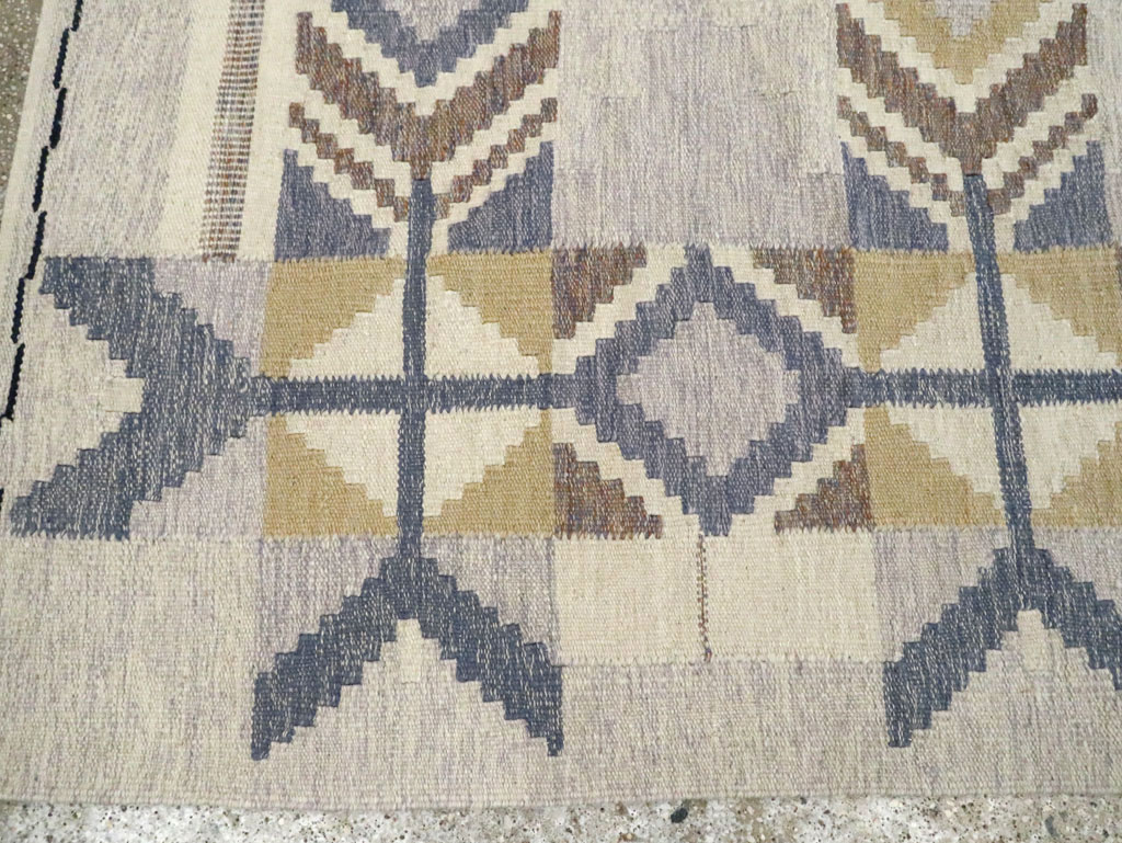 Contemporary Swedish Inspired Turkish Flat-Weave, No.29806 - Staging
