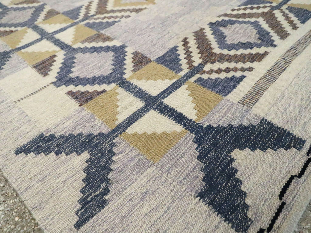 Contemporary Swedish Inspired Turkish Flat-Weave, No.29806 - Staging