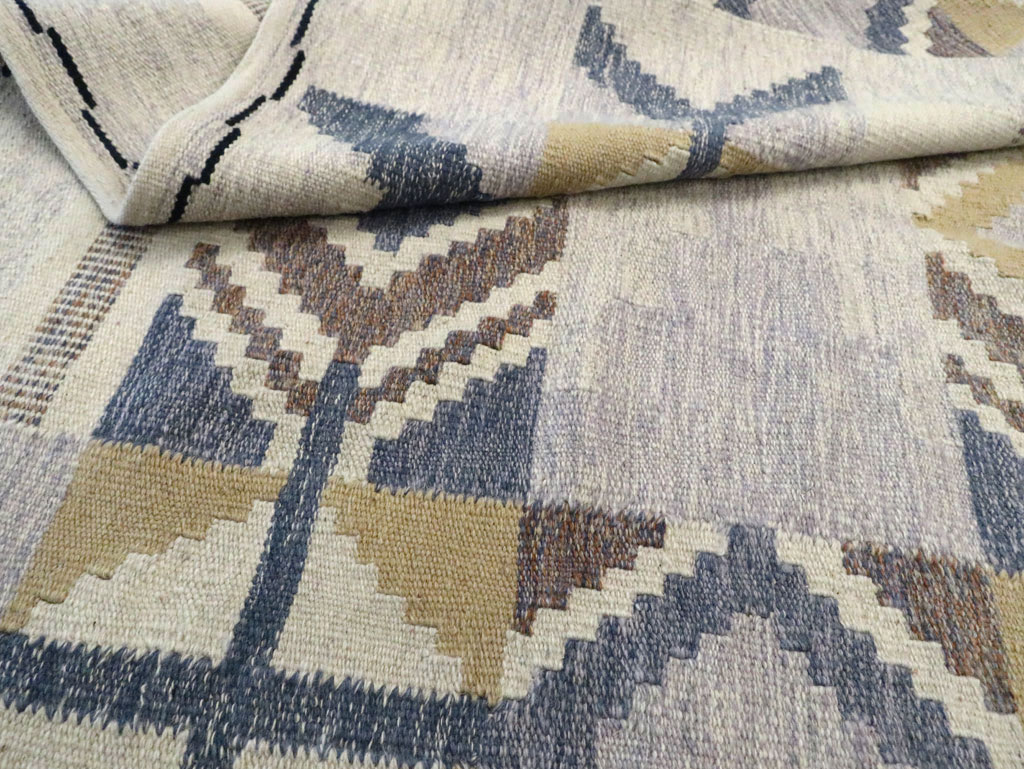 Contemporary Swedish Inspired Turkish Flat-Weave, No.29806 - Staging