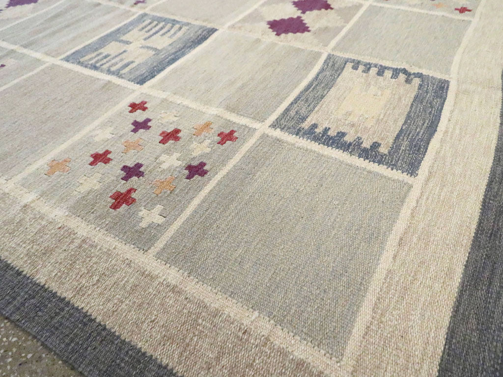 Contemporary Turkish Flat-Weave Swedish Inspired, No.29807 - Staging