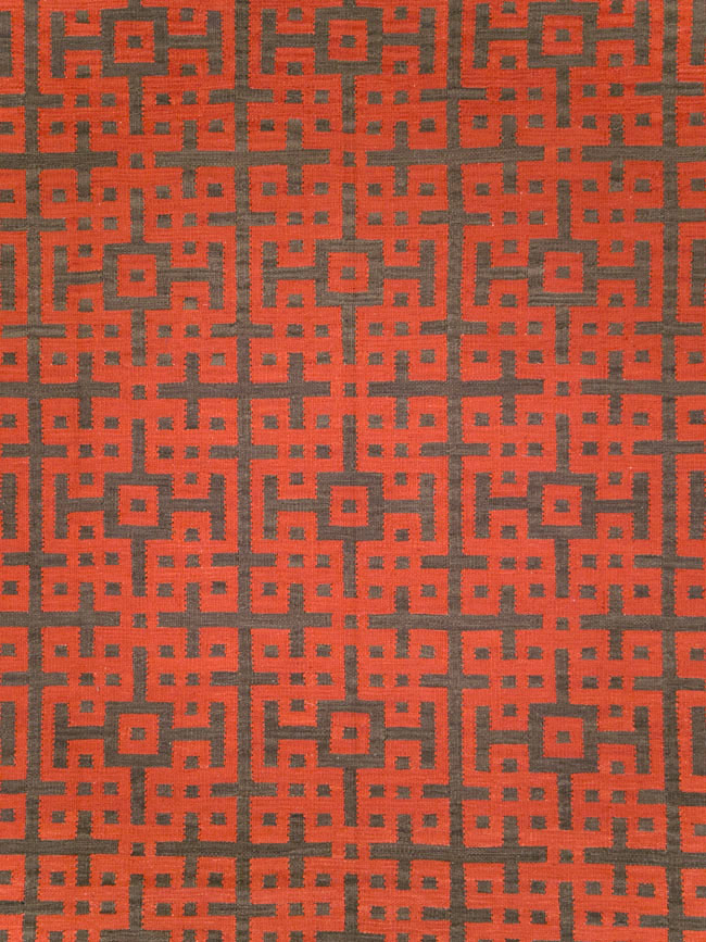 Contemporary Room Size Turkish Flatweave Kilim, No.29814 - Staging