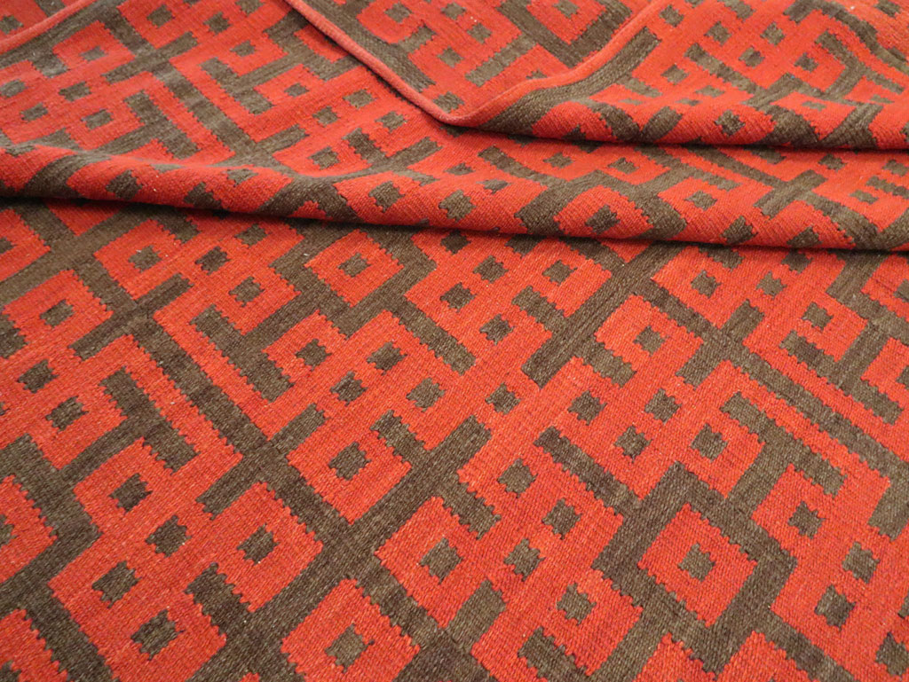 Contemporary Room Size Turkish Flatweave Kilim, No.29814 - Staging