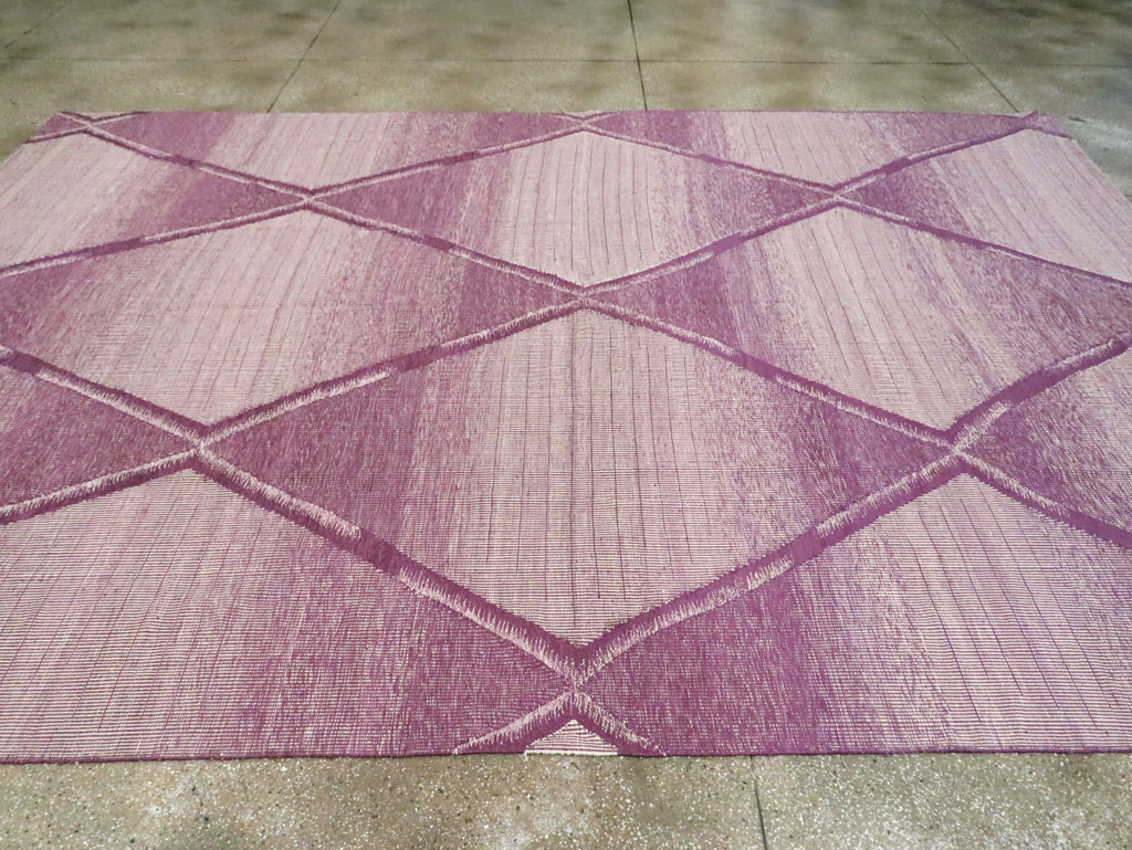 Contemporary Room Size Turkish Flatweave Kilim, No.29816 - Staging