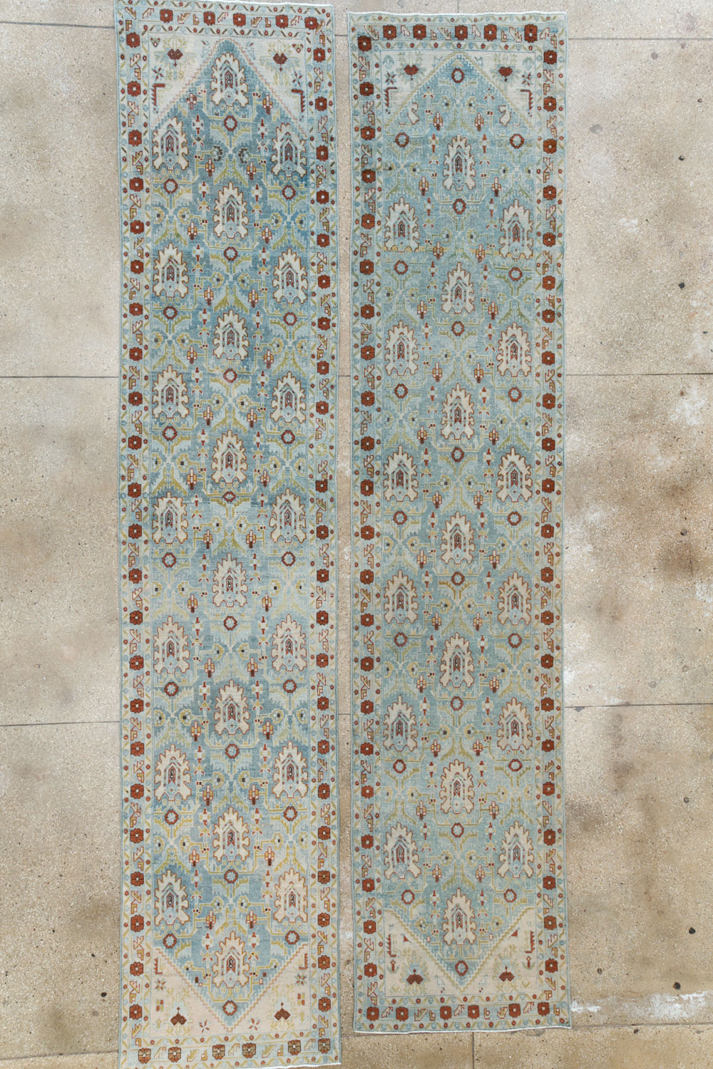 Vintage Persian Malayer Long Runner (Pair: 1 of 2), No.29823 - Staging