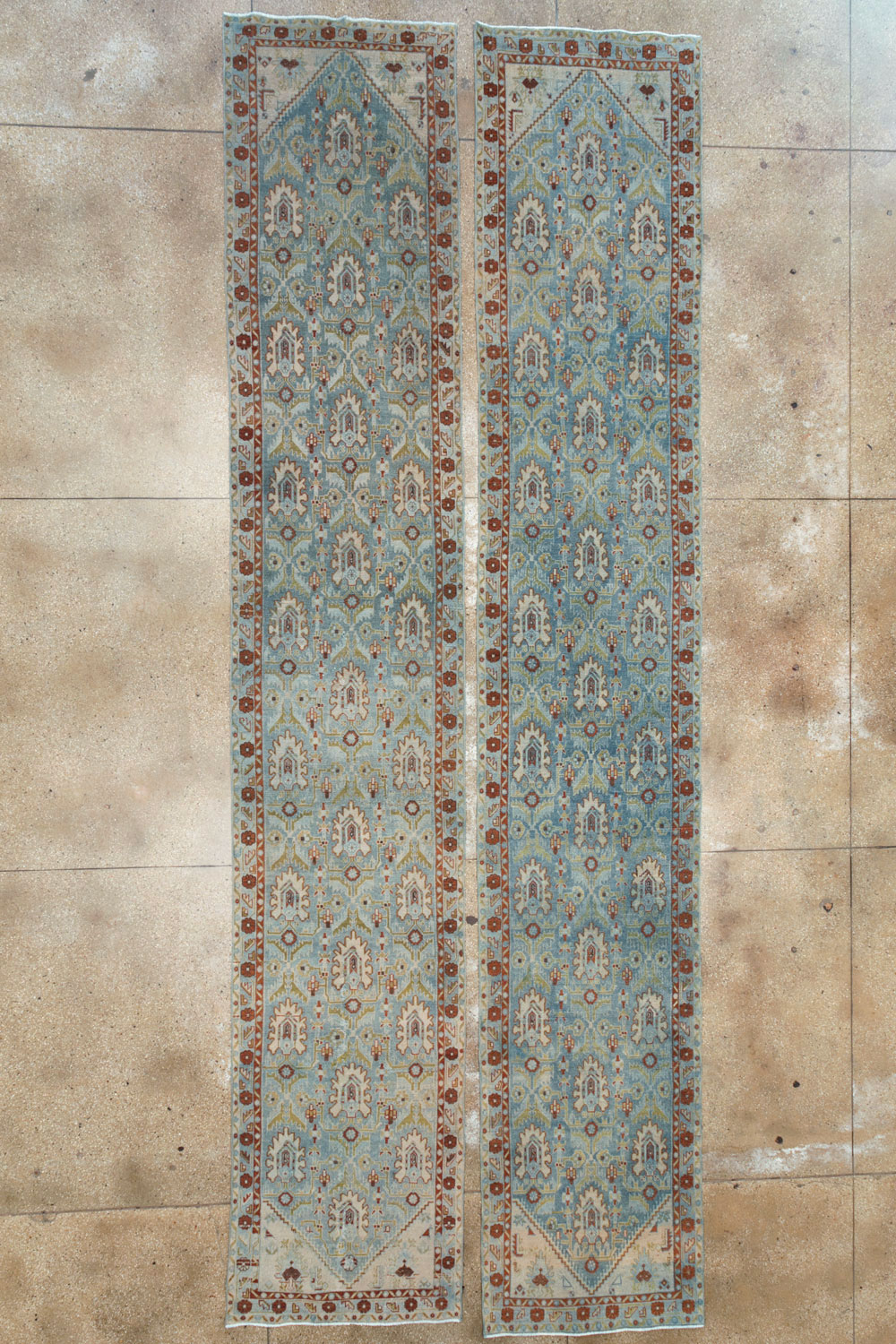 Vintage Persian Malayer Long Runner (Pair: 1 of 2), No.29824 - Staging