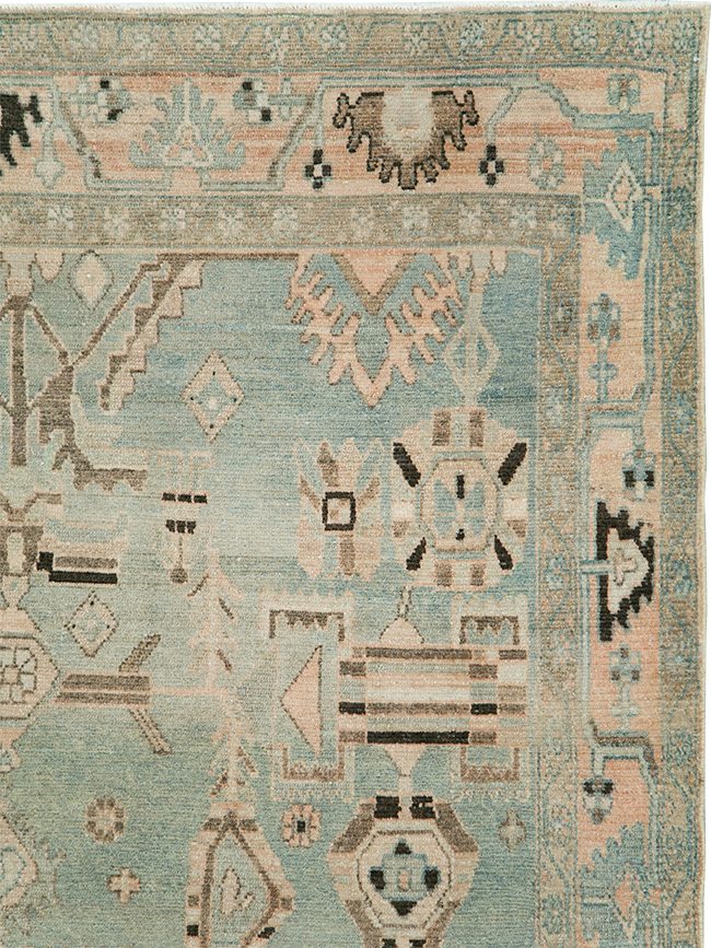 Vintage Persian Malayer Accent Rug, No.29826 - Staging