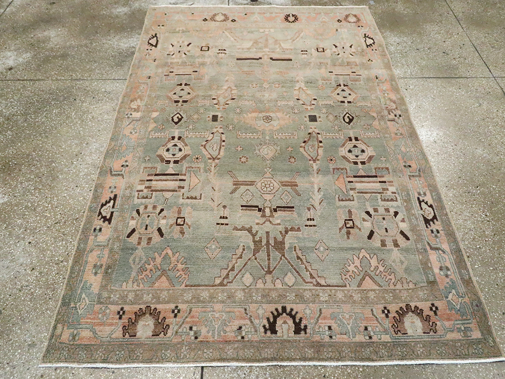 Vintage Persian Malayer Accent Rug, No.29826 - Staging