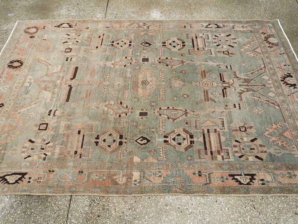 Vintage Persian Malayer Accent Rug, No.29826 - Staging