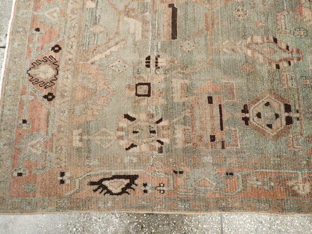 Vintage Persian Malayer Accent Rug, No.29826 - Staging