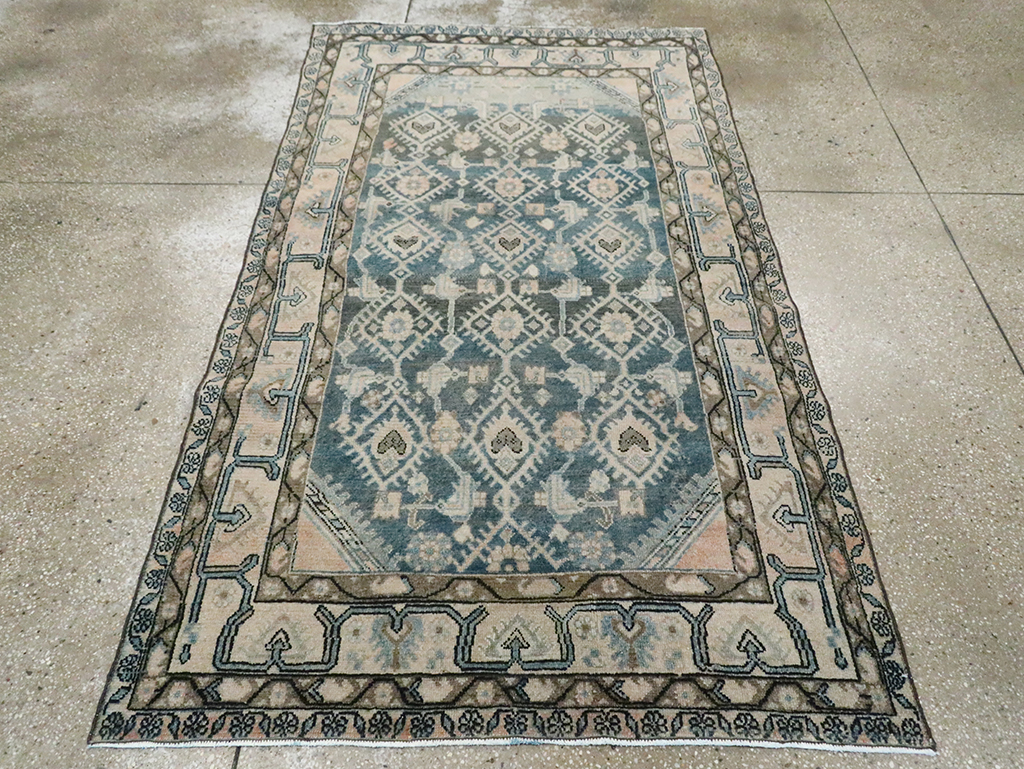 Vintage Persian Malayer Accent Rug, No.29827 - Staging