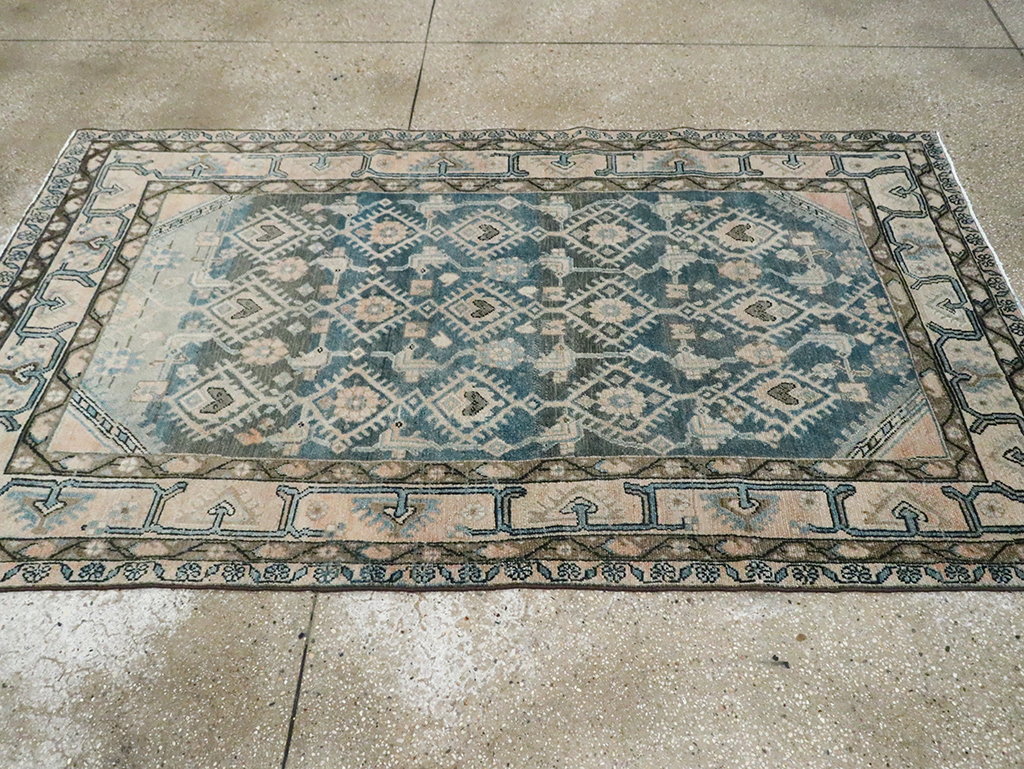 Vintage Persian Malayer Accent Rug, No.29827 - Staging