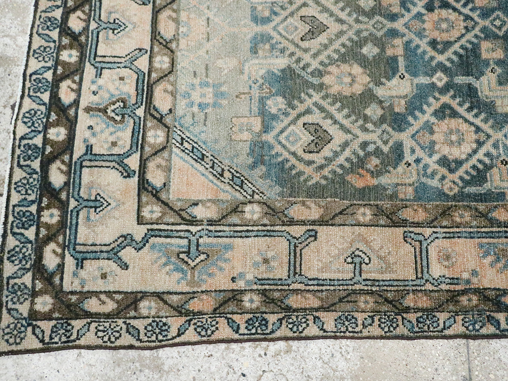 Vintage Persian Malayer Accent Rug, No.29827 - Staging
