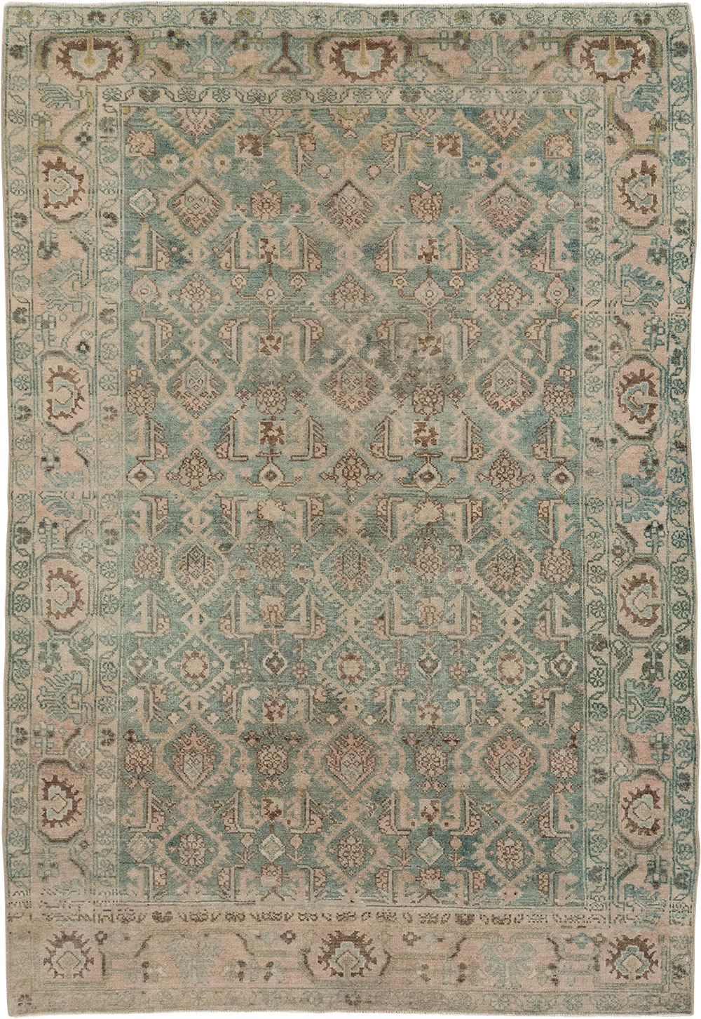 Vintage Persian Malayer Rug, No.29828 - Staging
