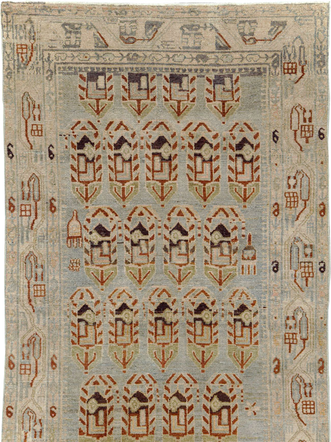 Antique Persian Malayer Runner, No.29829 - Staging