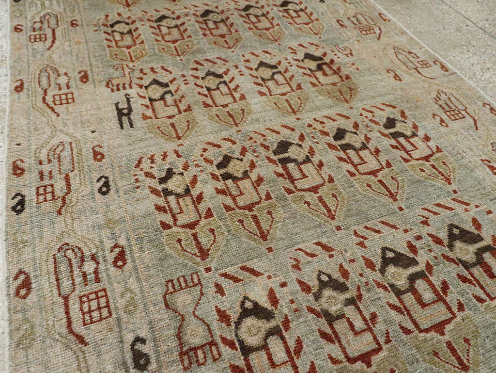 Antique Persian Malayer Runner, No.29829 - Staging