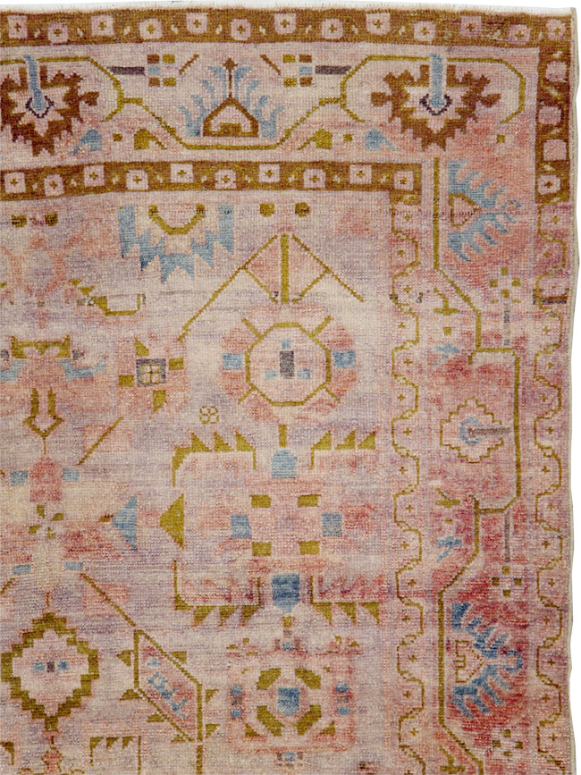 Vintage Persian Malayer Accent Rug, No.29843 - Staging