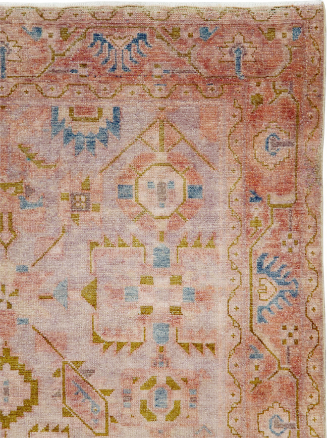 Vintage Persian Malayer Accent Rug, No.29843 - Staging