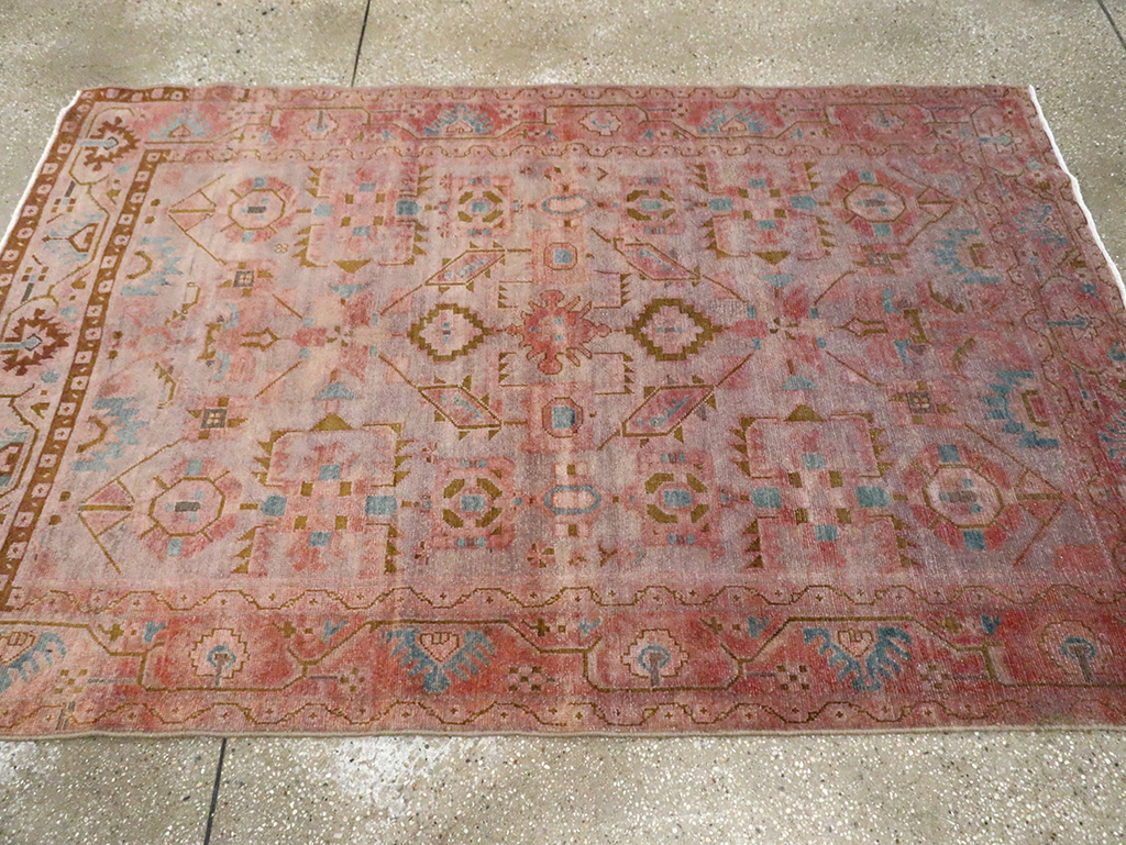 Vintage Persian Malayer Accent Rug, No.29843 - Staging