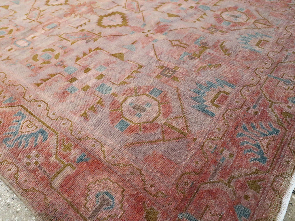 Vintage Persian Malayer Accent Rug, No.29843 - Staging