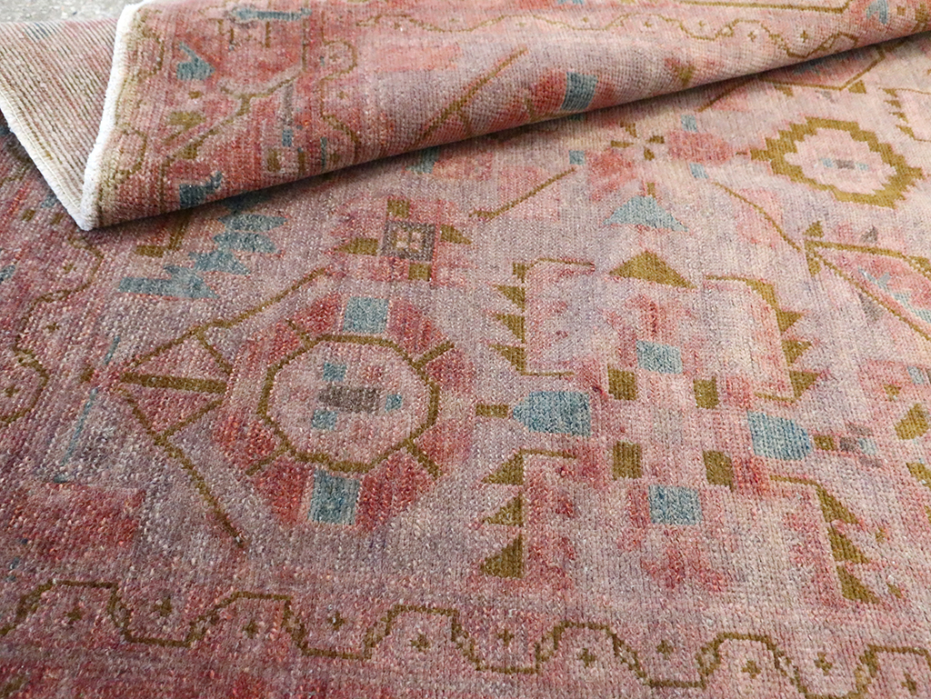 Vintage Persian Malayer Accent Rug, No.29843 - Staging