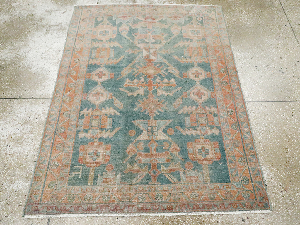 Vintage Persian Malayer Rug, No.29844 - Staging