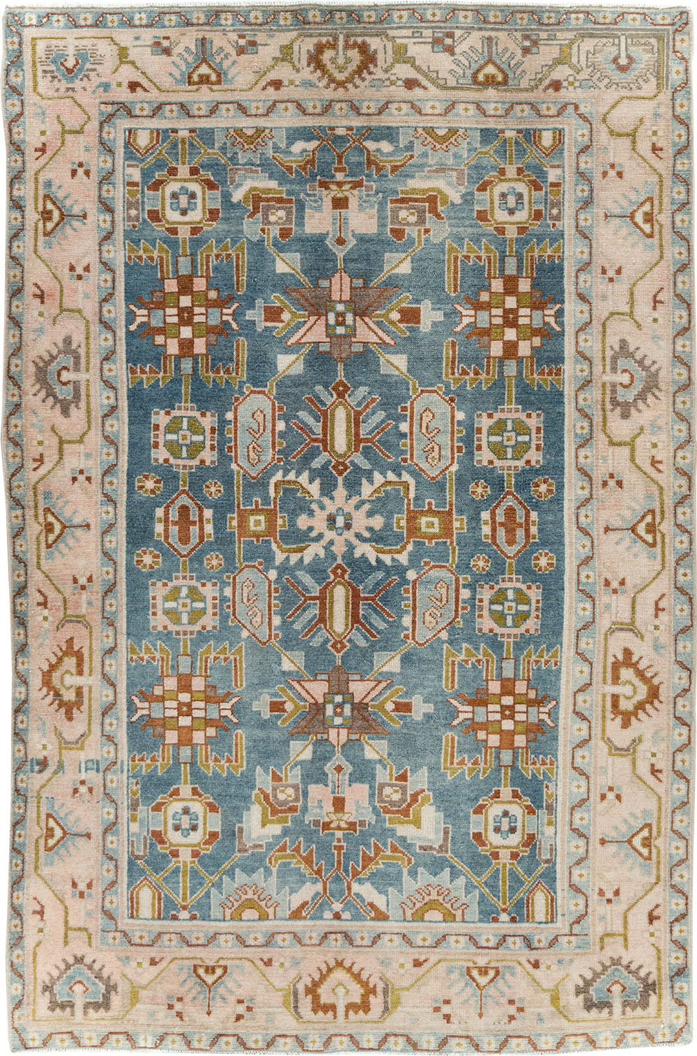Vintage Persian Malayer Accent Rug, No.29849 - Staging