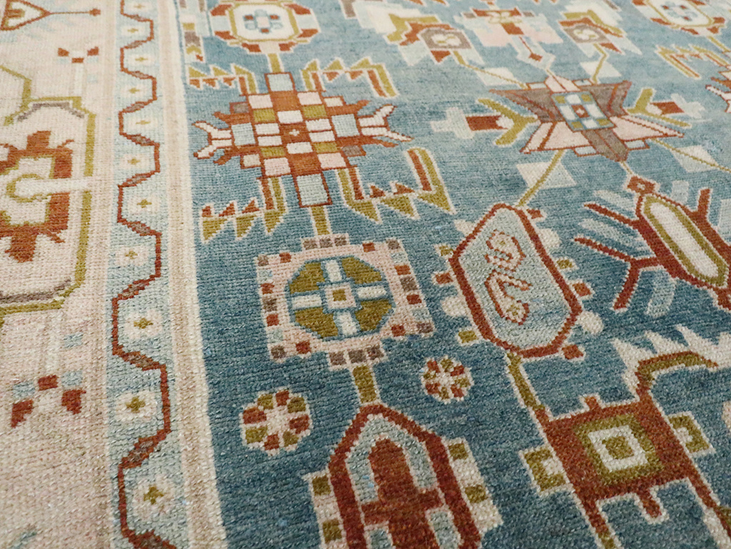 Vintage Persian Malayer Accent Rug, No.29849 - Staging