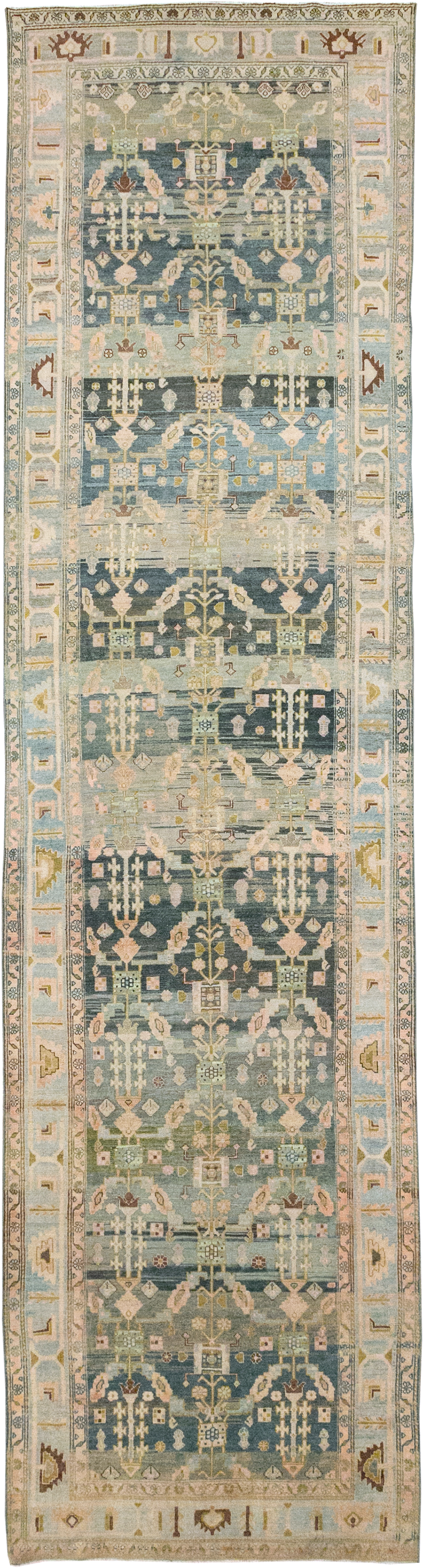 Antique Persian Malayer Wide Gallery Runner, No.29850 - Staging