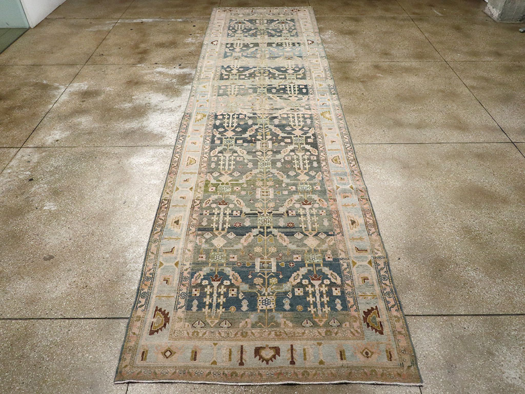 Antique Persian Malayer Wide Gallery Runner, No.29850 - Staging