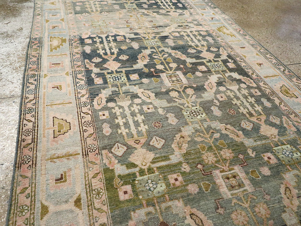 Antique Persian Malayer Wide Gallery Runner, No.29850 - Staging